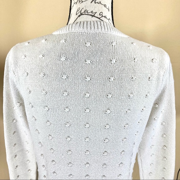 Sea Bleu wool cashmere swiss dot sweater - Picture 8 of 10